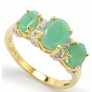 Mesmerizing Womens 14K Yellow Gold Over Sterling Silver 16 Diamonds and 2.2 CTW